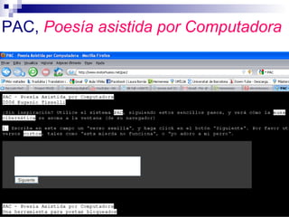 PAC,  Poesía asistida por Computadora 