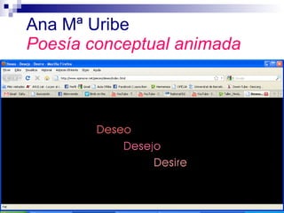 Ana Mª Uribe Poesía conceptual animada 