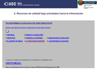 2. Recursos de calidad baja orientados hacia la información 