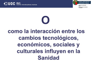O como la interacción entre los cambios tecnológicos, económicos, sociales y culturales influyen en la Sanidad 