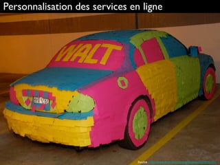 Source : http://www.flickr.com/photos/ableman/323256101/
Personnalisation des services en ligne
 