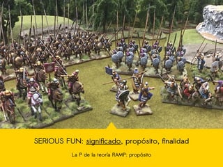 SERIOUS FUN: significado, propósito, finalidad
La P de la teoría RAMP: propósito
 