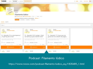 Podcast: Filamento lúdico
https://www.ivoox.com/podcast-filamento-ludico_sq_f1835489_1.html
 