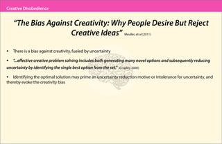 Creative Disobedience: How, When and Why to Break the Rules (from BIL 2014) Slide 24