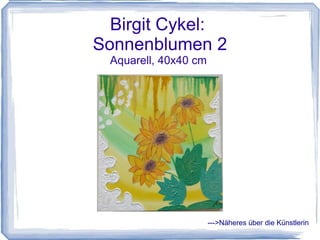 Birgit Cykel:  Hafen Acryl, 20x40 cm ---> Näheres über den Künstler 