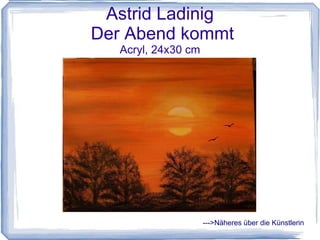 Veronika Sabolek  Berührung Acryl, 35 x 95 cm --->Näheres über die Künstlerin 