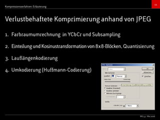 Bildkompressionsverfahren (JPEG, TIFF)