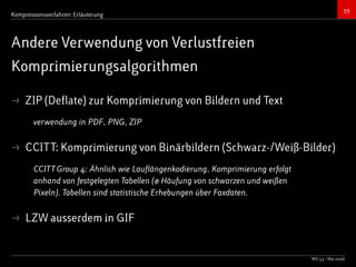 Bildkompressionsverfahren (JPEG, TIFF)