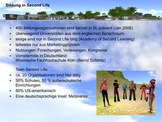 Bildung In Second Life