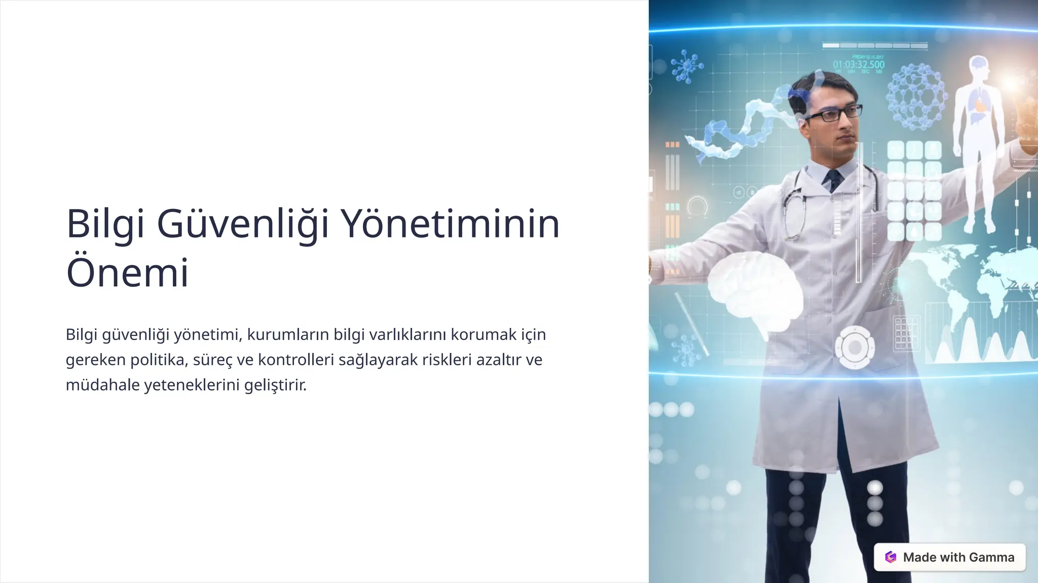 Bilgi Güvenliği Yönetiminin
Önemi
Bilgi güvenliği yönetimi, kurumların bilgi varlıklarını korumak için
gereken politika, süreç ve kontrolleri sağlayarak riskleri azaltır ve
müdahale yeteneklerini geliştirir.
 