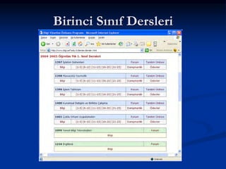 Birinci Sınıf Dersleri
 
