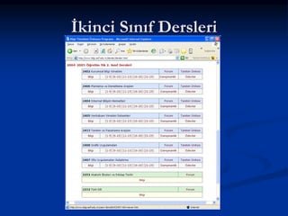 İkinci Sınıf Dersleri
 
