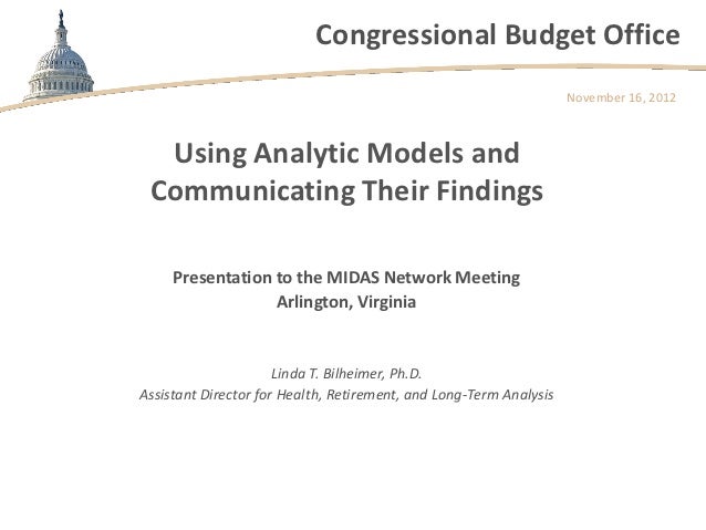 Congressional Budget Office                                                                    November 16, 2012  Using An...
