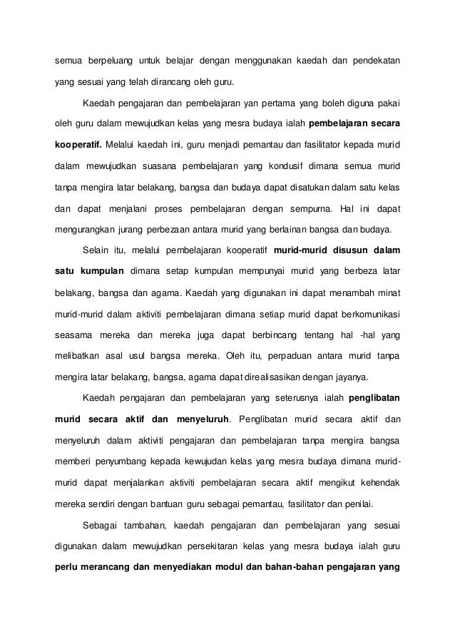 Bilik Darjah Mesra Budaya