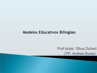 Prof.titular: Silvia Duhart
JTP: Andrea Suraci

 