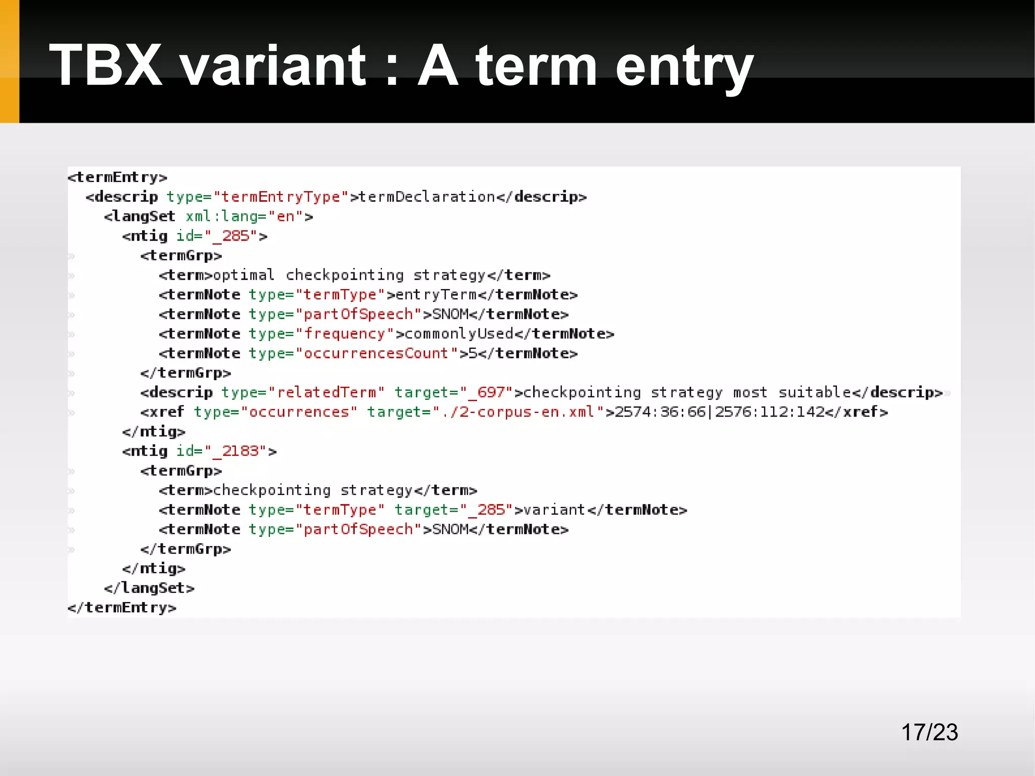TBX variant : A term entry

17/23

 