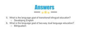 Bilingual Education Programs | PPTX