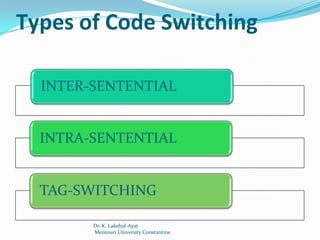 Bilingualism, code switching, and code mixing | PPT