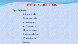 JAUNDICE & LIVER FUNCTION TESTS | PPTX