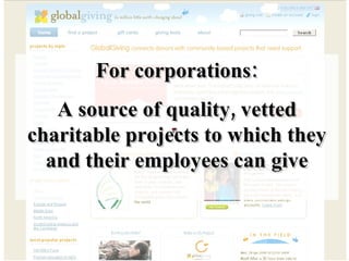 Jan. 15: #1 Introduction To GlobalGiving & Our Tools