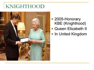 KNIGHTHOOD 2005-Honorary KBE (Knighthood)  Queen Elizabeth II In United Kingdom 