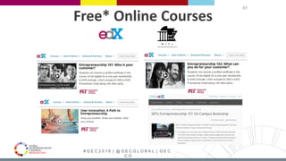 # G E C 2 0 1 6 | @ G E C G L O B A L | G E C .
C O
47
Free* Online Courses
 
