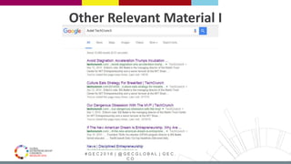 # G E C 2 0 1 6 | @ G E C G L O B A L | G E C .
C O
Other Relevant Material I
 