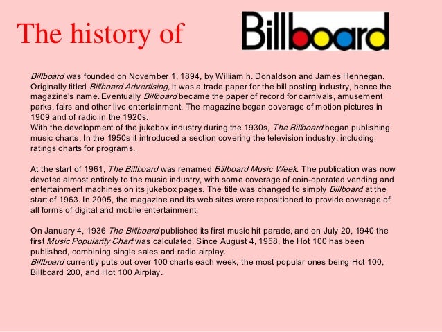 Billboard Magazine Charts