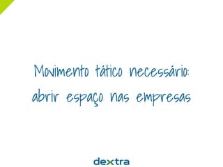 Movimento tático necessário:
abrir espaço nas empresas
 