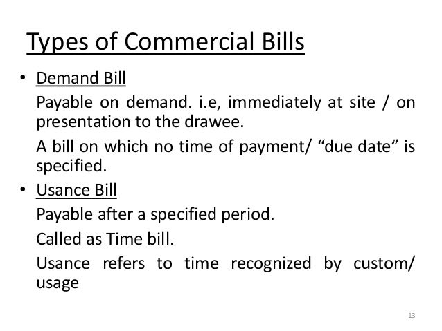 usance bill of exchange