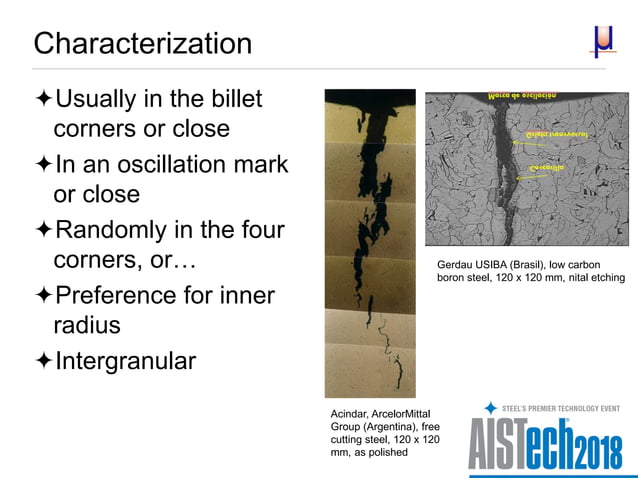 Billet defects - transverse cracking formation prevention and evolution ...
