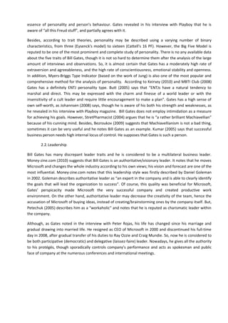 Bill gates - Organisational Behaviour analysis of personality ...