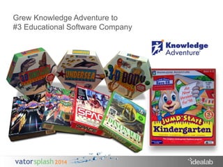 Grew Knowledge Adventure to 
#3 Educational Software Company 
 