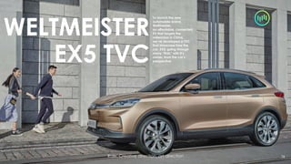 WELTMEISTER
EX5 TVC
To launch the new
automobile brand,
Weltmeister,
an affordable, connected
EV that targets the
millenni...