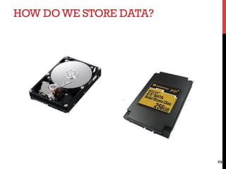 HOW DOWE STORE DATA?
2
 