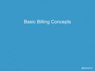@kazoocon
Basic Billing Concepts
 