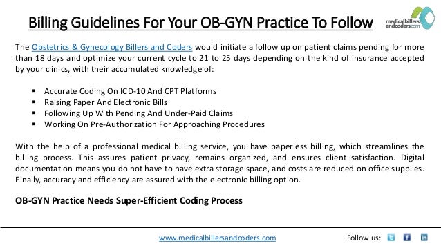 Billing Guidelines For Your OB-GYN Practice To Follow | PPT