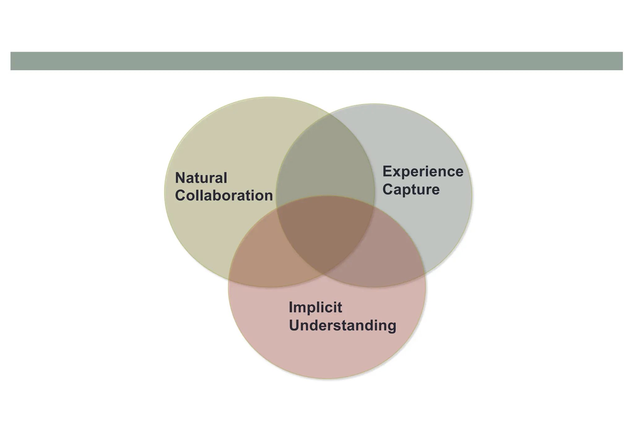Natural
Collaboration
Implicit
Understanding
Experience
Capture
 