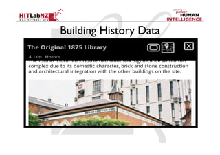 Building History Data
 
