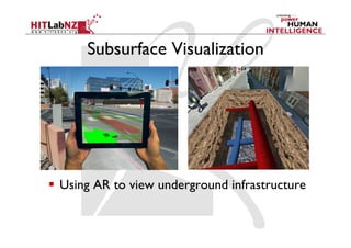 Subsurface Visualization




  Using AR to view underground infrastructure
 