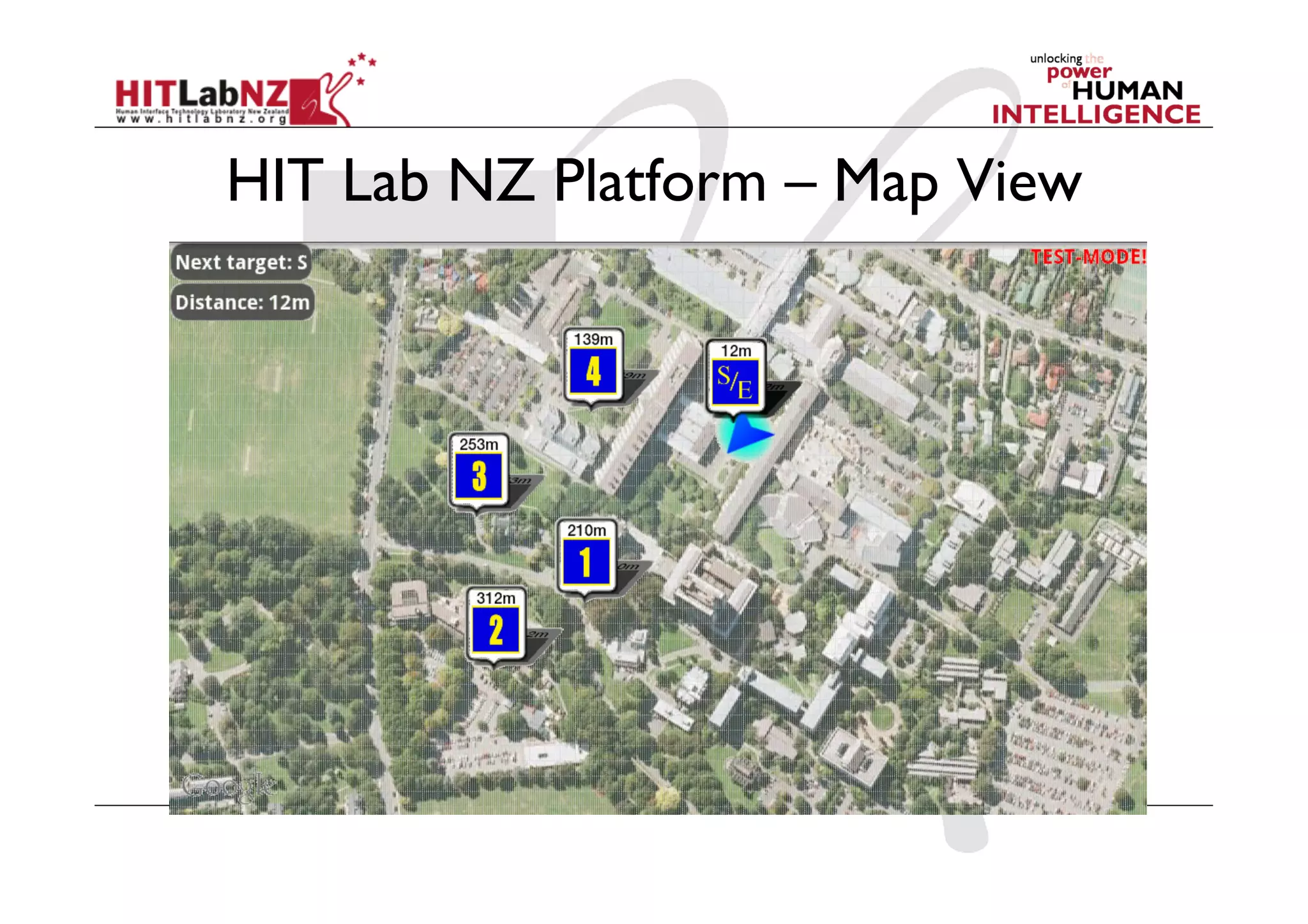 HIT Lab NZ Platform – Map View
 