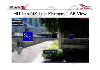 HIT Lab NZ Test Platform – AR View
 
