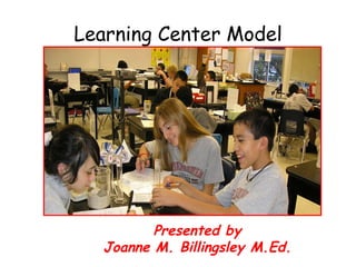 Learning Center Model Presented by Joanne M. Billingsley M.Ed. 