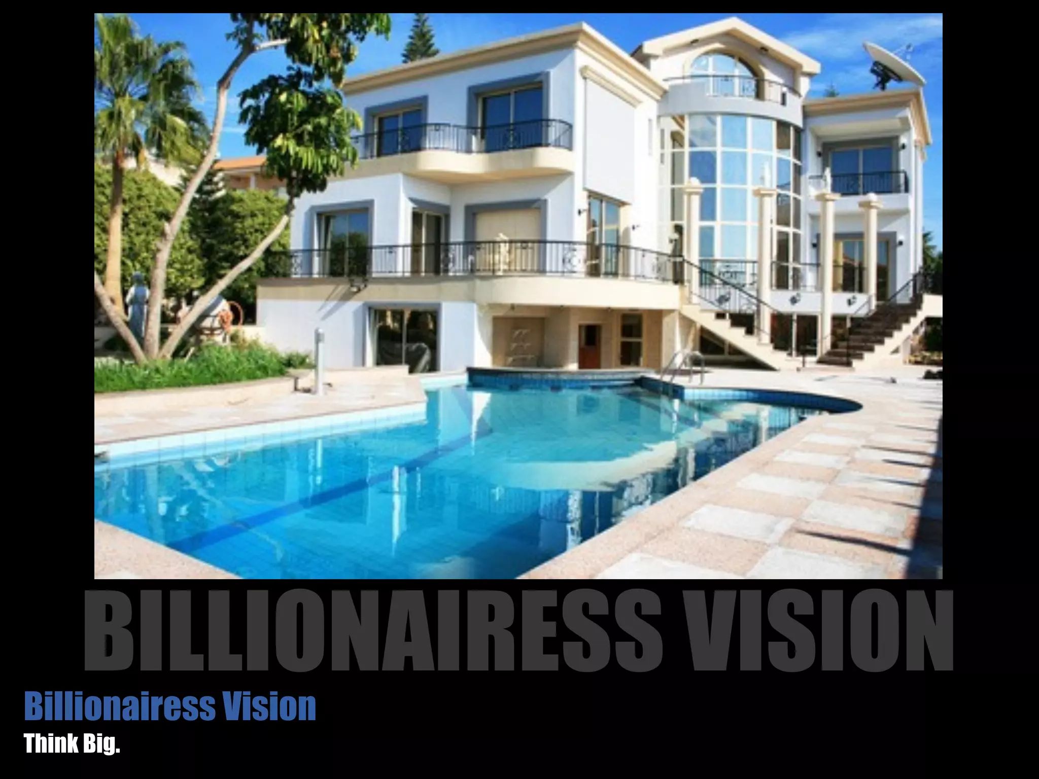 BILLIONAIRESS VISION
Billionairess Vision
Think Big.
 