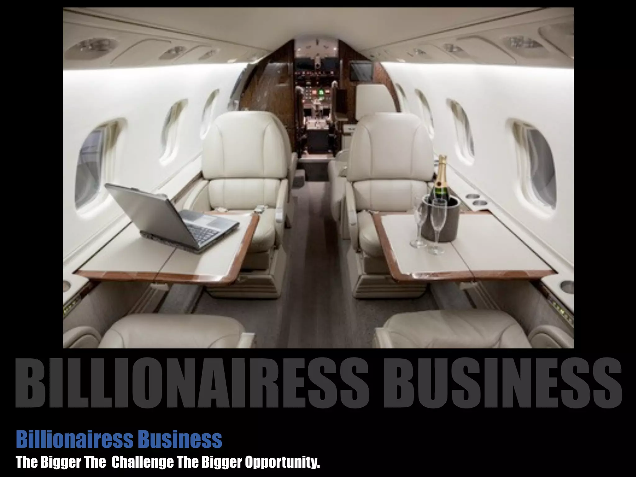 BILLIONAIRESS BUSINESS
Billionairess Business
The Bigger The Challenge The Bigger Opportunity.
 