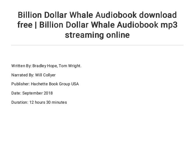 Billion Dollar Whale Audiobook download free | Billion ...