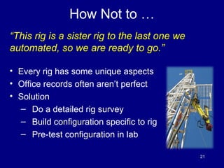 Lessons Learned: How NOT to Do Drilling Automation | PPT