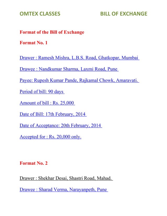 Bill of exchange | PDF