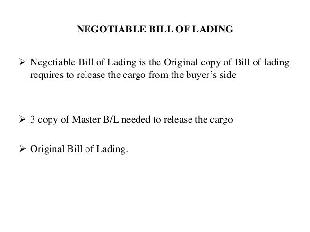 bill of lading bill of lading copy