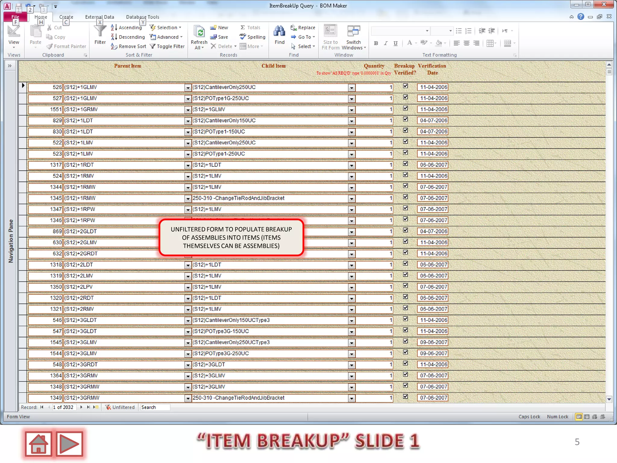 Bill of Materials Database | PPT